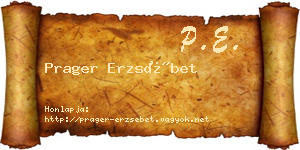 Prager Erzsébet névjegykártya